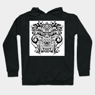 kaiju mandala zentangle pattern in ecopop beast Hoodie